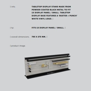 Buster + Punch CROSS håndtak Display i lysegrå eik + bordstativ i sort