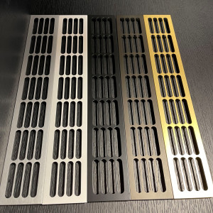 EKSKLUSIV LUFTERIST TIL KJØLESKAP | 200 CM² | 1,5MM | 80MM x 480MM | MATT SORT - BULK 10 STK