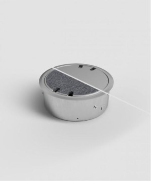 9904A1 | RUND GULVBOKS | LOKK ER VENDBART | 2 STIKK + 4 RJ45 CAT6