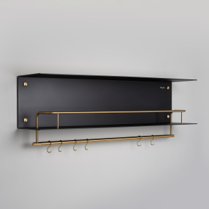 BUSTER + PUNCH | HANGER SHELF | BLACK | BRASS