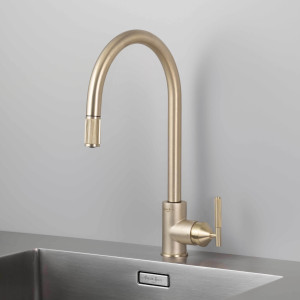 BUSTER+PUNCH | KITCHEN TAP | LINEAR | PULLOUT SPRAY | BRASS