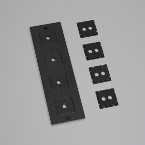 BUSTER + PUNCH | 4G RAMME / BAKPLATE MED INFILLS | VERTICAL | BLACK