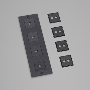 BUSTER + PUNCH | 4G RAMME / BAKPLATE MED INFILLS | VERTICAL | SMOKED BRONZE