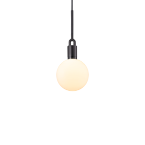 BUSTER + PUNCH | FORKED PENDANT | OPAL GLOBE | MEDIUM | GUN METAL | ink. forked punch bulb