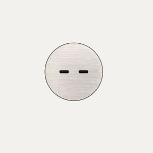 PRADO | USB C+C (30W) 2.0 - For Gipsvegg med innsparklingsboks - Ø48mm - STAINLESS STEEL