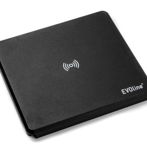 EVOline® Square80 - 1 stikk + 1 USB-C + 1 QI lader (1A) - MATT SORT PLAST