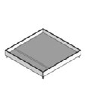 2HOME.NO® - PUK - FIRKANTET GULVBOKS - UEBDS 25-V6 E. TÅLER VEKT PÅ 1000 KG