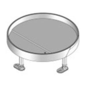 2HOME.NO® - PUK - RUND GULVBOKS - UEBDS 35-R6 E - TÅLER 2000KG VEKT