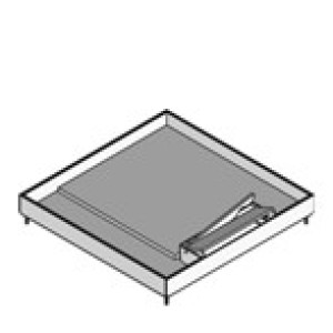 2HOME.NO® - PUK - Firkantet med vippeluke - UEKDS 25-V6 E - TÅLER 1000KG VEKT