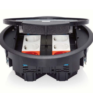 HAGER | VR06 | RUND | 2 stikk + 4 RJ45 - GRÅ POLYAMID PLAST LOKK MED 12MM UTSPARRING