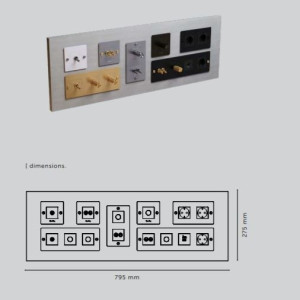 Buster + Punch EU elektro Display i lysegrå eik + bordstativ i sort