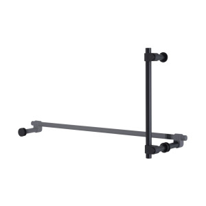 BUSTER + PUNCH | TOWEL RAIL + PULL BAR | DOUBLE-SIDED | CAST | 600mm | WELDERS BLACK