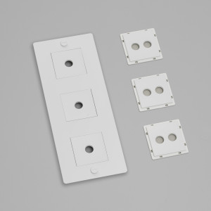 BUSTER + PUNCH | 3G RAMME / BAKPLATE MED INFILLS | VERTICAL | WHITE