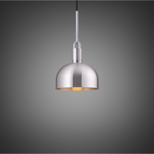 BUSTER + PUNCH | FORKED PENDANT | SHADE | MEDIUM | STEEL | ink. puck bulb