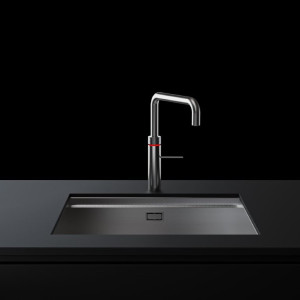 FOSTER - "Quooker-testet" kjøkkenvask for underliming med diamantmønster til 60cm skap - 540x466x200mm - Stainless steel