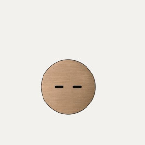 PRADO | USB C+C (30W) 2.0 - For Stein/tre mellom 5-30mm - Ø52mm - BRUSHED DARK BRONZE