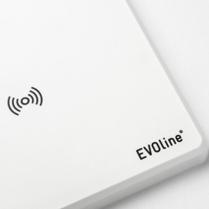 EVOline® Square80 - 1 stikk + 1 USB-C + 1 QI lader (1A) - MATT HVIT PLAST